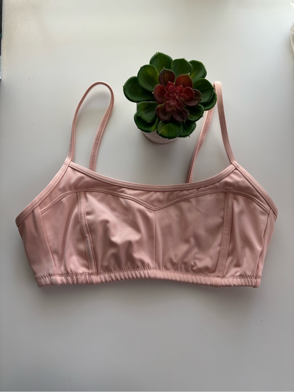 Losano Seam Bralette Sports Bra Pink Small
